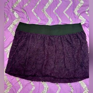 Purple rose mini skirt. Torrid size 3